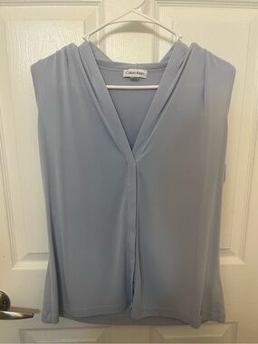 Calvin Klein Light Blue Sleeveless V-Neck Camisole